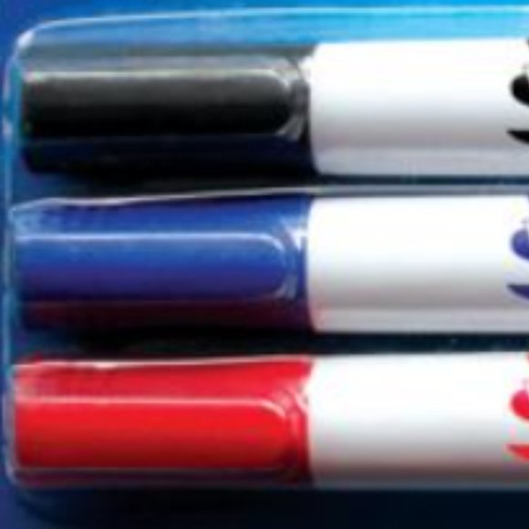 Dry Erase Whiteboard Markers - Assorted Colors - 3-Pack - Picture 1 of 2